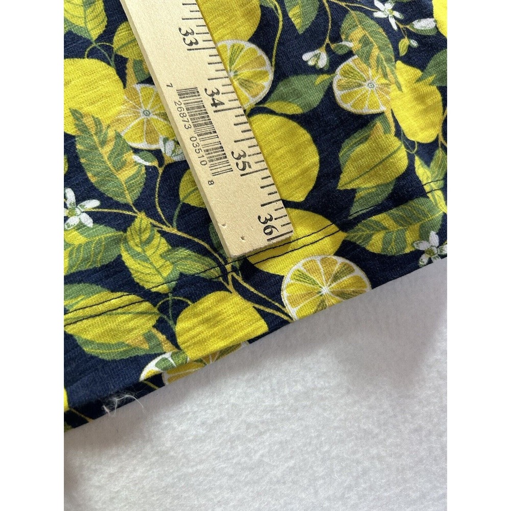 Boden Navy Midi Dress with Yellow Lemon Print - Picture 8 of 8